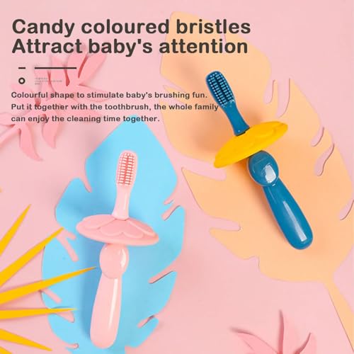 GIAVGIAV Baby Silicone Toothbrush Set with Soft Bristles and Finger Brush