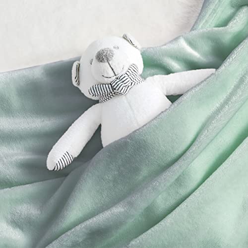 Bedsure Kids Fleece Throw Blanket, Soft Microfiber for Travel, Sage Green, 43x55