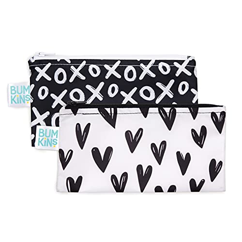 Bumkins Reusable Waterproof Snack Bags for Kids & Adults, 2-Pack