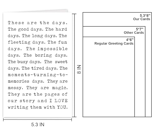 Qamza Romantic Anniversary Card for Women Men - These Are the Days, Variation #3