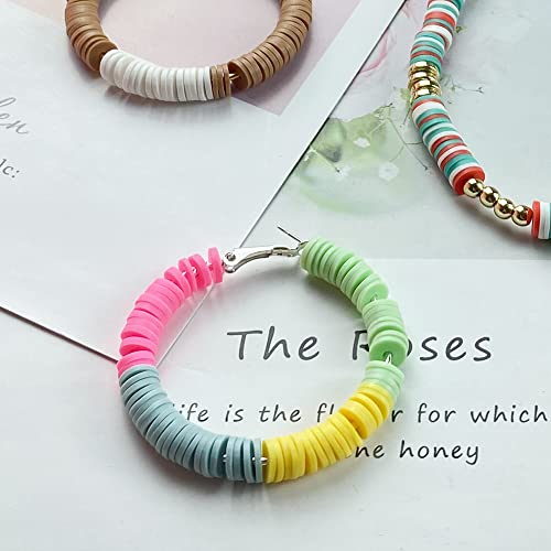 2000pcs Rainbow Polymer Clay Beads for Jewelry Making - 6mm Heishi