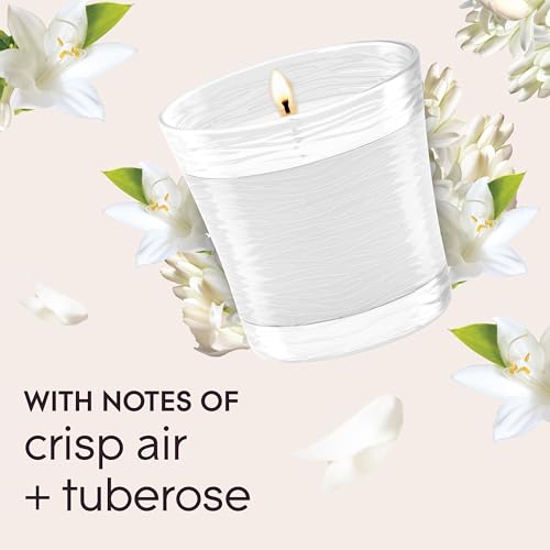Glade Clean Linen Scented Candle Jar, Essential Oil Infused, 4.08 Oz, 3 Pack