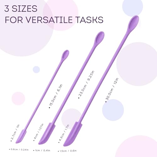 3 Pack Silicone Makeup Spatula Set - Mini Cosmetic Cream Scraper