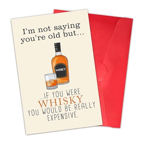Funny Whiskey Birthday Card for Men - Perfect Gift for Him