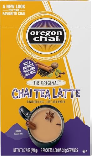 Oregon Chai Original Dry Chai Latte Mix, 8 Count Pack