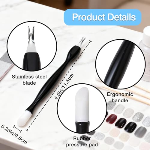15-Pack Cuticle Trimmer and Pusher Set with Rubber Tip