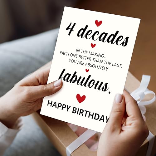 40th Birthday Card for Men & Women | Heartwarming Gift with Envelope