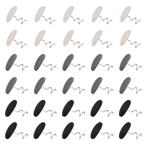 30 Pack Upholstery Pins - Durable Fabric Fasteners for DIY Projects