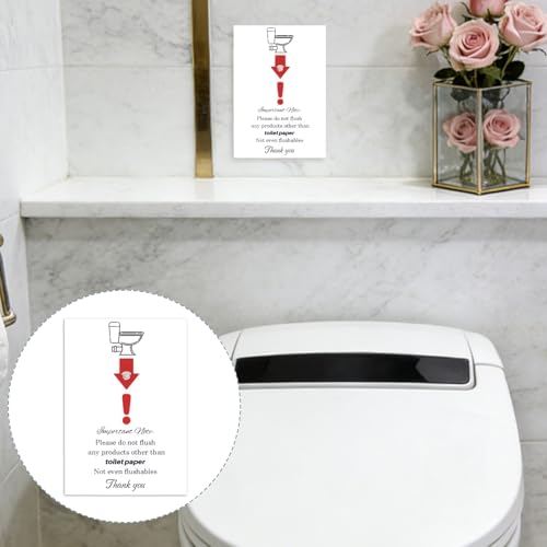 2 Pack Bathroom Signs - Do Not Flush Anything Except Toilet Paper