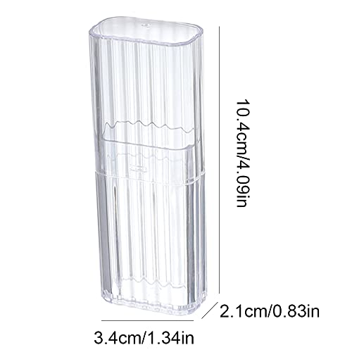 JIEDALIN 4 Pcs Cotton Swab Holder for Travel Mini PP Storage Case