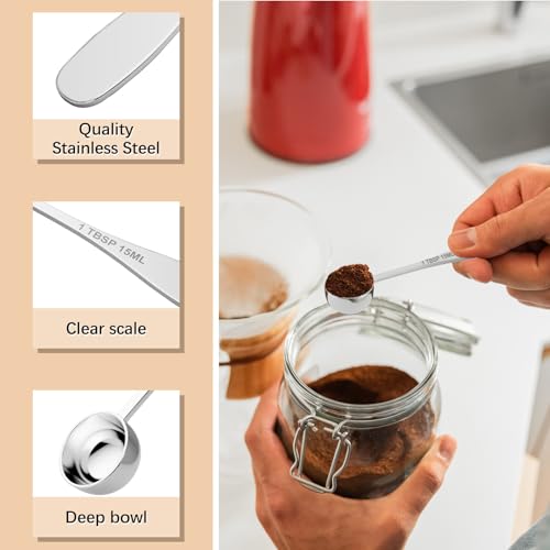 Stainless Steel Measuring Spoon Set - 2PCS 1TBSP (15ML) - Dishwasher Safe