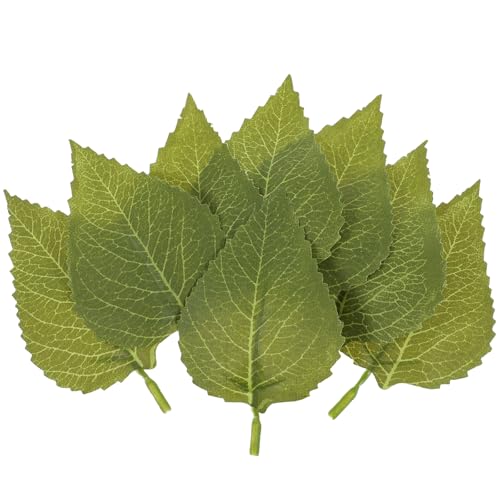 30 PCS Artificial Green Leaves for Wedding Bouquets & Crafts