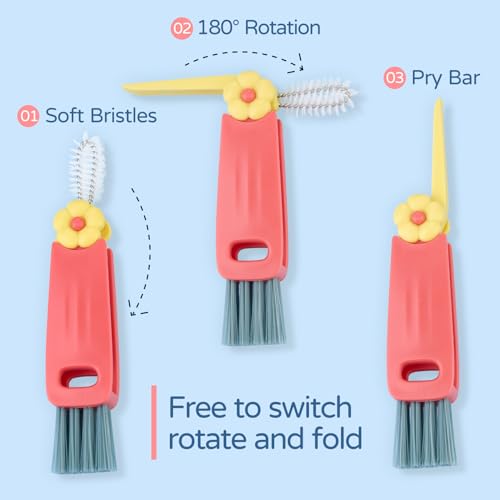 3-in-1 Bottle Gap Cleaning Brush Set - Portable Multifunctional Tools