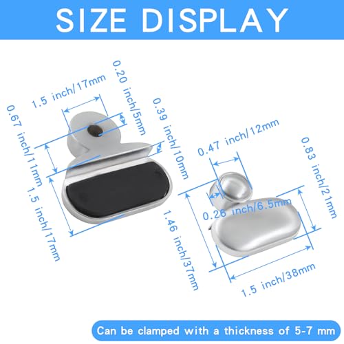 Zinc Alloy Mirror Hanging Clips - 4 Pack Mounting Kit for Frameless Mirrors
