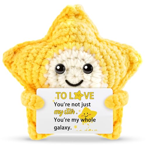 Handmade Crochet Support Star Romantic Gift for Boyfriend & Husband