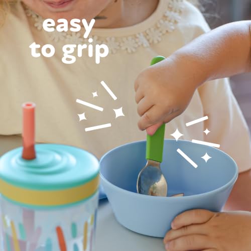 Nuby Galaxy Stainless Steel Toddler Utensil Set with Travel Case