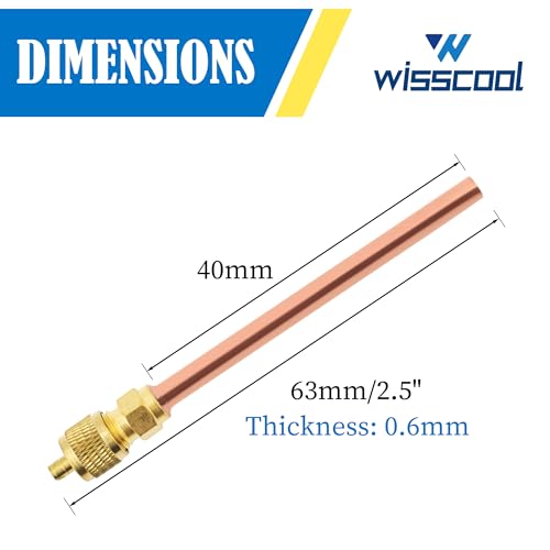 Wisscool 10-Piece HVAC Service Access Valve Kit with Core Remover