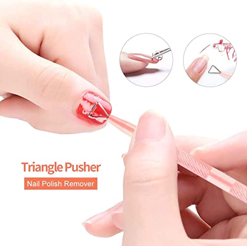 HaimiLiya Stainless Steel Gel Nail Polish Remover & Cuticle Pusher