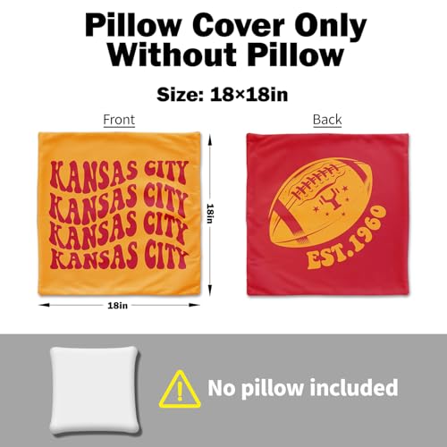 Football Pillow Cover 18x18 - Perfect Game Day Decor for Fans