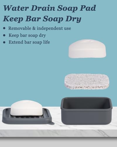 HighHerz Leak-Proof Silicone Travel Soap Case - Portable & Durable