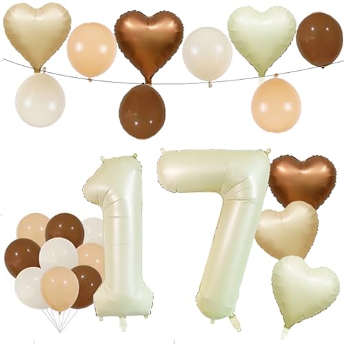 17th Birthday Balloon Decorations - 23 Pcs Foil & Latex Set
