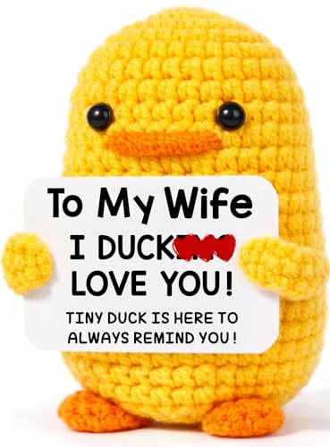 I Duck Love You! Handmade Knitted Wife Gift for Birthday, Anniversary, Christmas