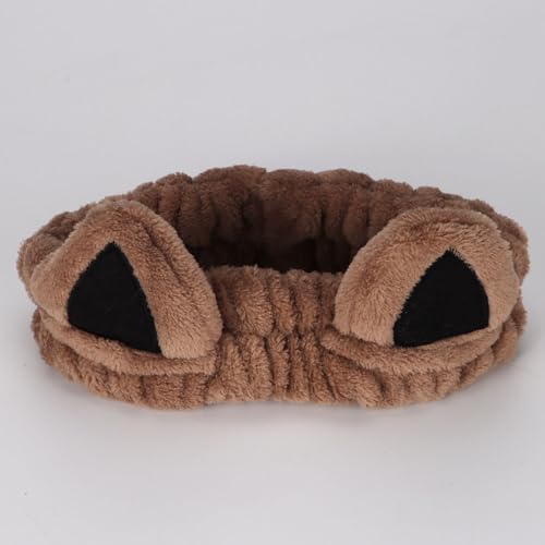 Cat Ears Spa Headband Soft Coral Fleece Makeup Headband 2 Pack