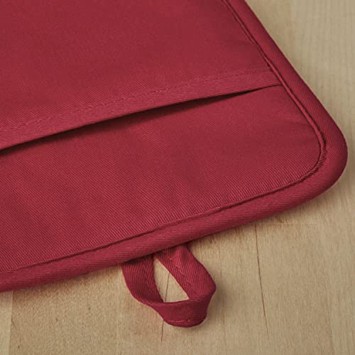 KitchenAid Ribbed Silicone Pot Holder Set, Passion Red, 7"x9"