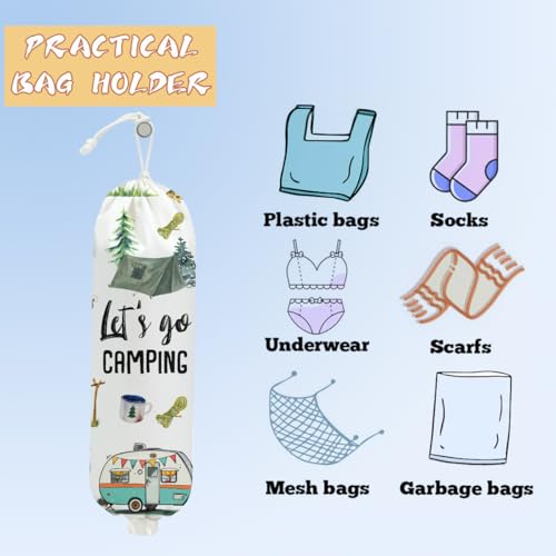 Reusable Plastic Bag Holder for Kitchen & Camping - 22" x 9"