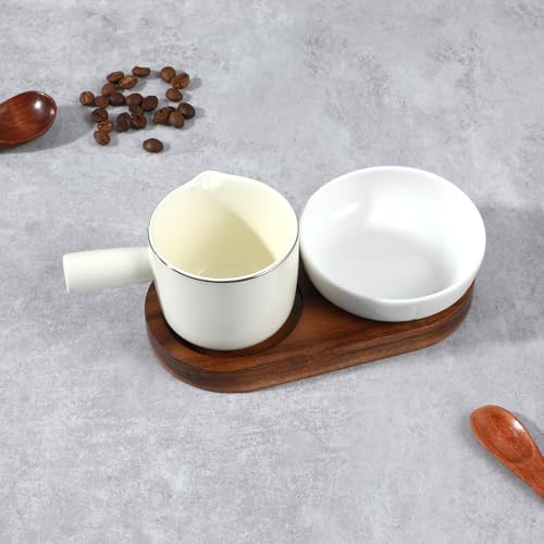 Acacia Wood Salt and Pepper Mill Tray - Kitchen Storage Holder