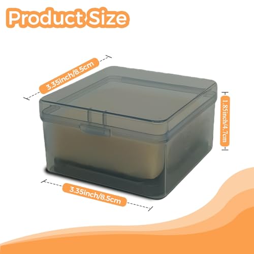 Vonpri Travel Soap Container with Draining Layer - Transparent Black