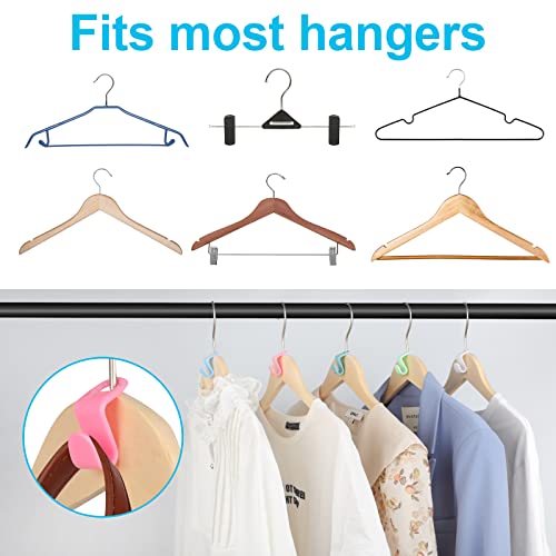 PECULA 100 PCS Hanger Connector Hooks - Space Saving Closet Organizer Clips
