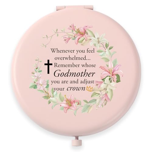 Godmother Compact Makeup Mirror Inspirational Christian Gift for Women