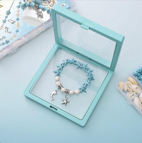 Turquoise Starfish Beads Set for DIY Jewelry Making - 70 Pcs