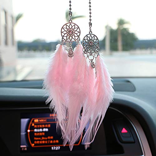 Mini Dream Catcher Pendant for Cars - Handmade Feather Charm
