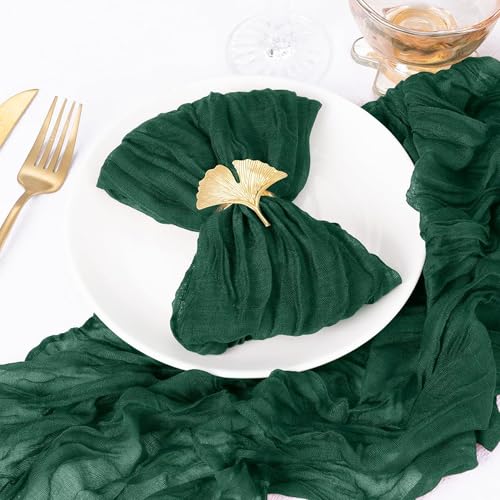 IZUS Sheer Cheesecloth Table Runner Rustic Boho Wedding Decor