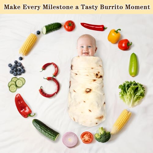 Mermaker Yellow Burrito Tortilla Swaddle Blanket 36 Inch - Soft Flannel