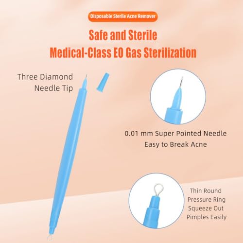 Sterile Disposable Acne Remover Tool 2-Pack Comedone Extractor