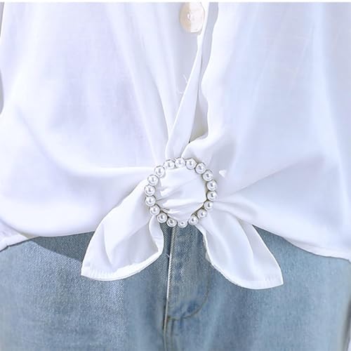 4PCS Scarf Ring Clips for Women - Button Covers & Shirt Tighteners