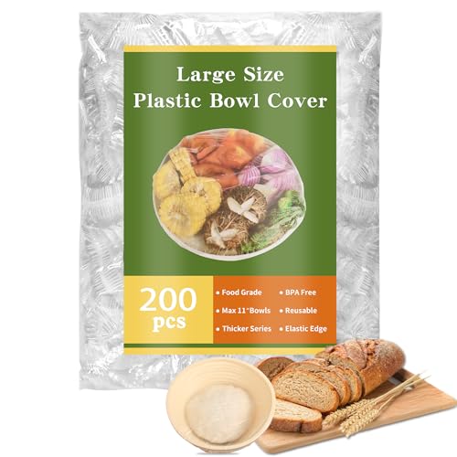 200 Reusable Bowl Covers for Food Storage & Bread Proofing - BPA-Free