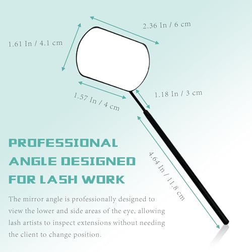 Stainless Steel Lash Extension Mirror Set - 2PCS Portable Eyelash Mirrors