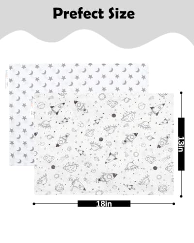ALVABABY Toddler Pillowcases Cotton 2-Pack for 13x18 & 12x16 Pillows