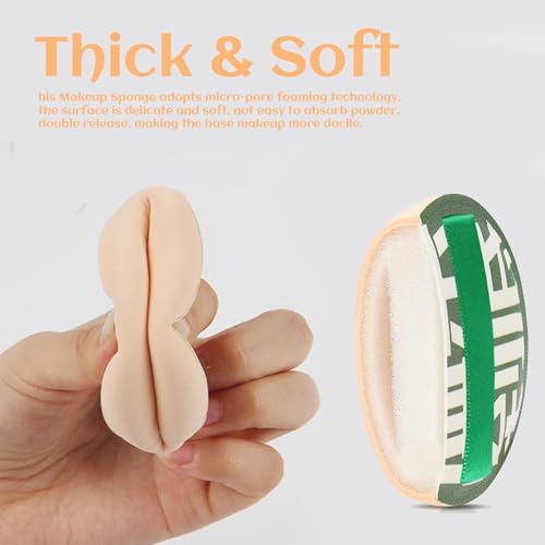 Makeup Sponges with Handle and Case 2 Pcs Foundation Puff