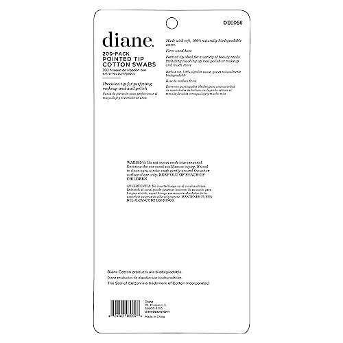 Diane Pointed Tip Cotton Swabs for Precision Makeup & Grooming