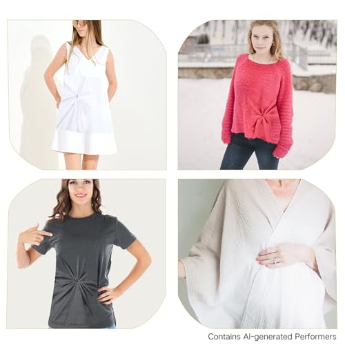 QTRQTR Clear 18-Pack Clothing Cinch Clips for Women - Shirt & Dress Tightening