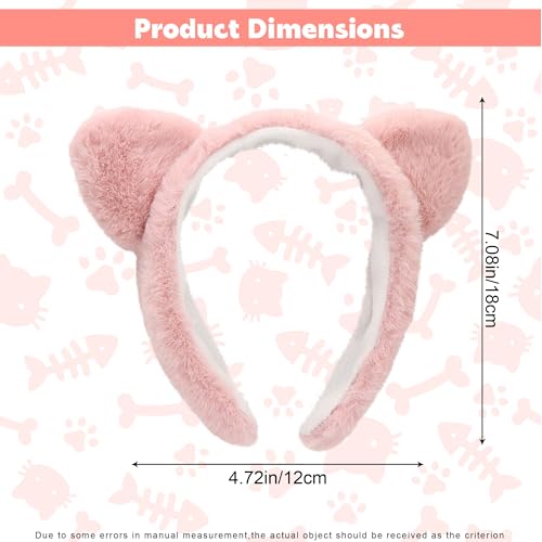 JazSwirl Cat Ears Headband Kawaii Cute Furry Animal Hair Accessory