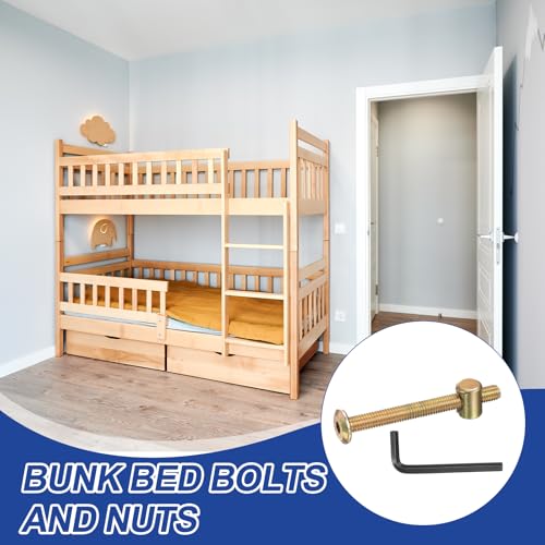 PATIKIL Bunk Bed Bolts and Nuts Kit - M6x60mm Carbon Steel Hardware