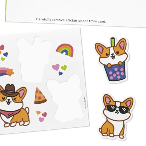 Hallmark Kids Birthday Card - You're Extra-Corgi-Nary with Stickers