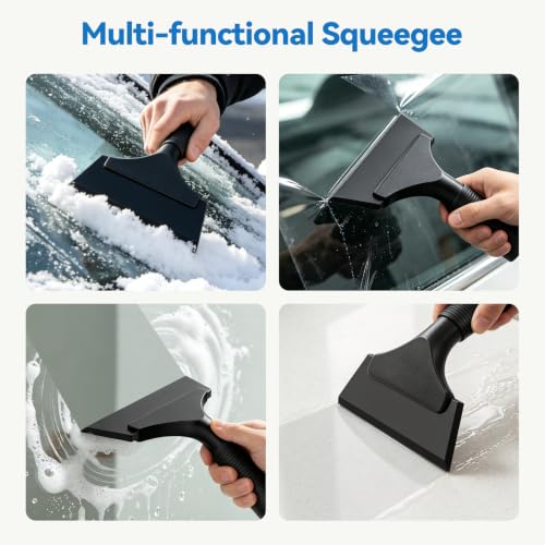 SetSail Small 5-Inch Window Squeegee with Rubber Blade - Black