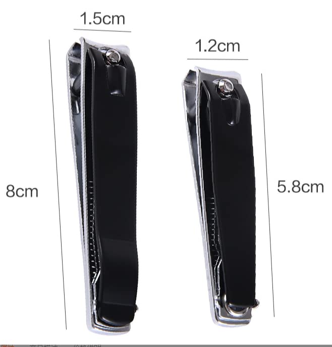 CRYSTALBEI Stainless Steel Nail Clipper Set for Fingernails and Toenails